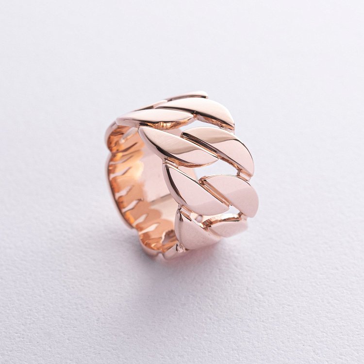 Широка каблучка "Елізабет" у червоному золоті к08029 від ювелірного магазину Онікс - 2