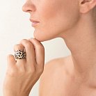 Эксклюзивное золотое кольцо с эмалью к03489 от ювелирного магазина Оникс - 3