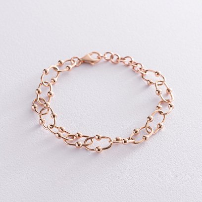 Браслет "Фантазия" в красном золоте б04711