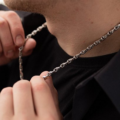 Мужская серебряная цепочка 15153 №6