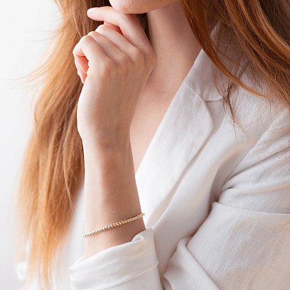 Браслет з жовтого золота б04167 №5