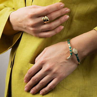 Каблучка "Miriam" у жовтому золоті к08411 №8