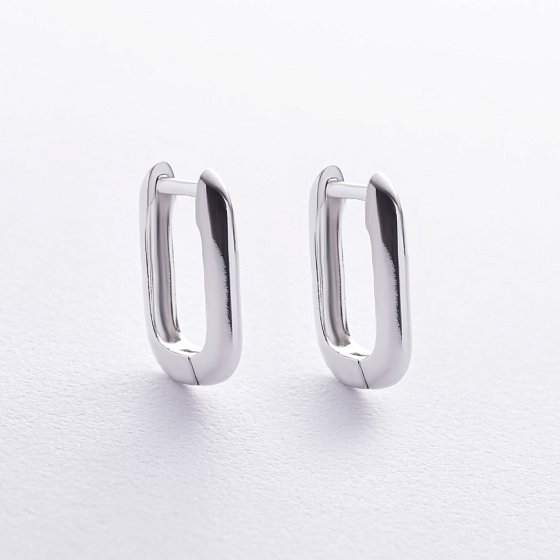 Серьги "Этель" в серебре 123349