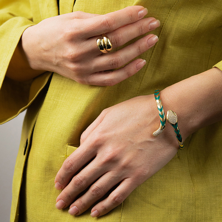 Каблучка "Miriam" у жовтому золоті к08411 від ювелірного магазину Онікс - 7