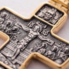 Православный Крест  "Распятие Христово. Икона Божией Матери Знамение с пророками" 132905 от ювелирного магазина Оникс - 3