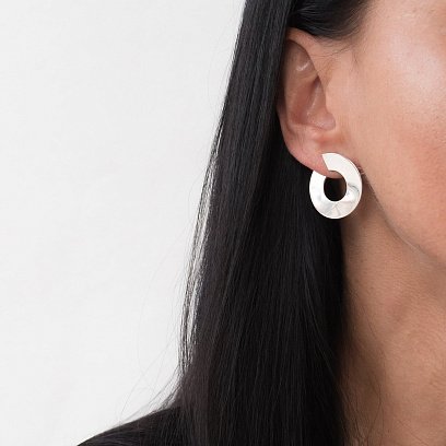 Срібні сережки-пусети "Глянець" 122510с