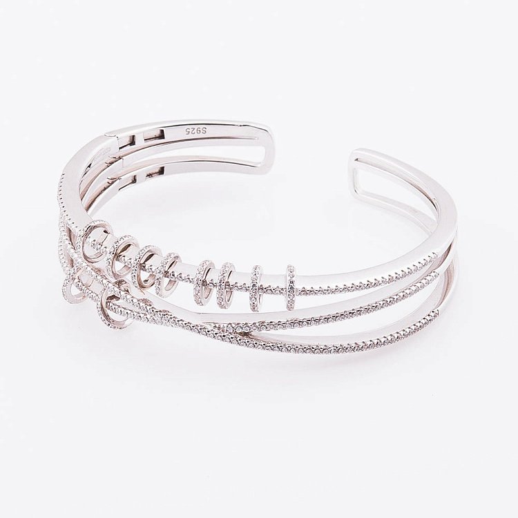 Серебряный браслет с фианитами 141055 от ювелирного магазина Оникс - 1