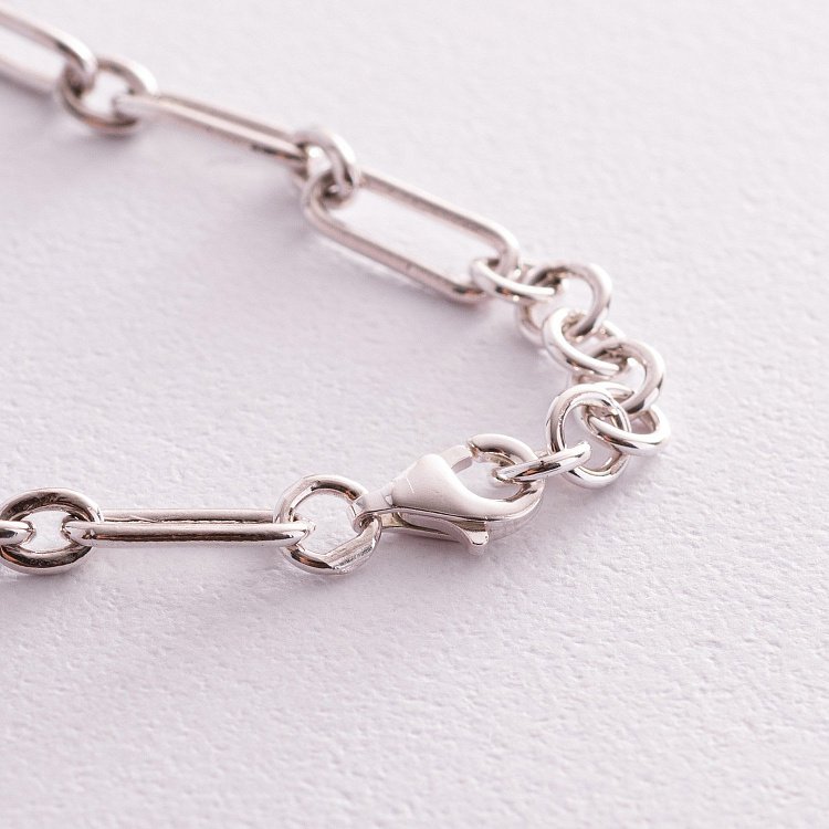 Срібний браслет "Ланцюжок з монетами" (можливе гравіювання) 141592 від ювелірного магазину Онікс - 7