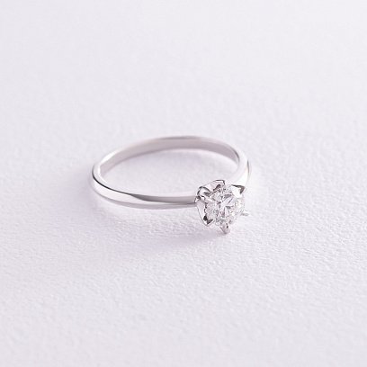 Помолвочное золотое кольцо с бриллиантом кб0278 №3