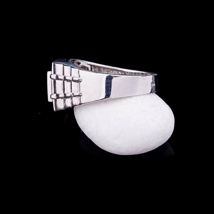 Срібна печатка з фіанітами 111118 від ювелірного магазину Онікс - 1