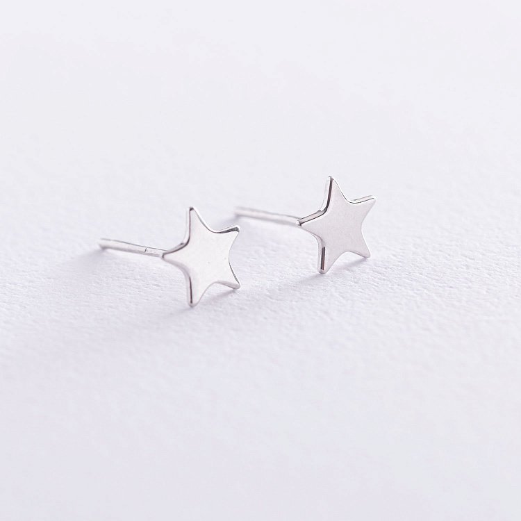 Срібні сережки - пусети "Зірочки" 122829 від ювелірного магазину Онікс