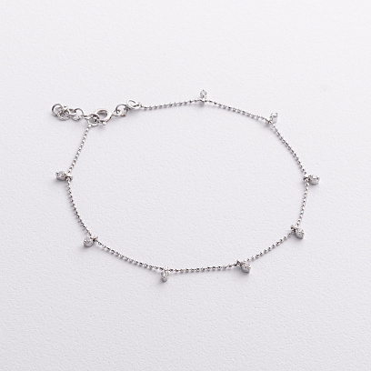 Браслет в белом золоте с бриллиантами бб0041di