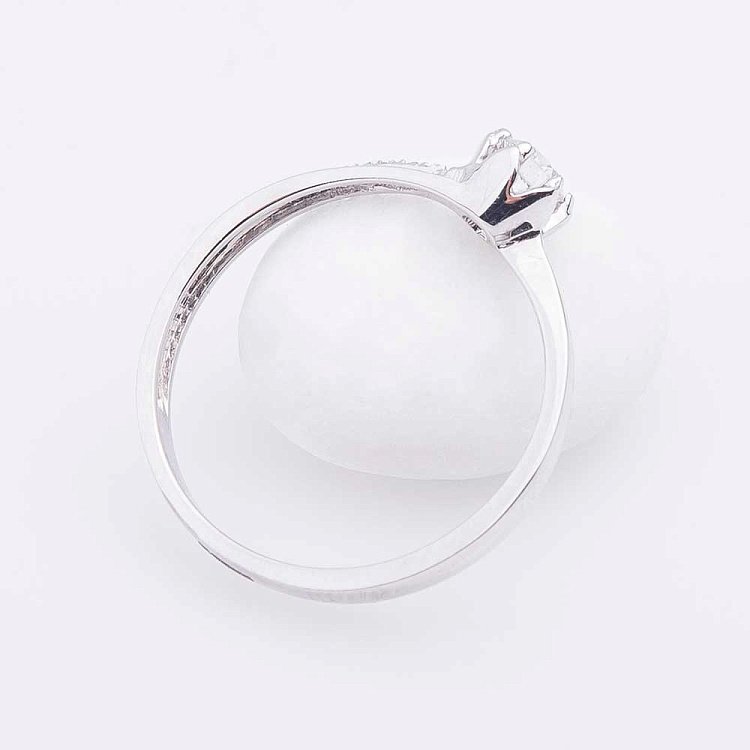 Золота каблучка з діамантами кб0047 - 2 Золота каблучка з діамантами кб0047 від ювелірного магазину Онікс - 2