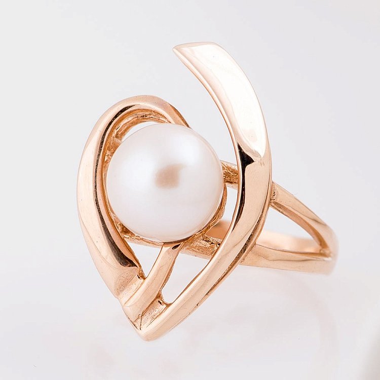 Золота каблучка з культ. прісн. перлами к02190 від ювелірного магазину Онікс