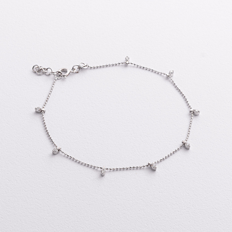 Браслет в белом золоте с бриллиантами бб0041di от ювелирного магазина Оникс