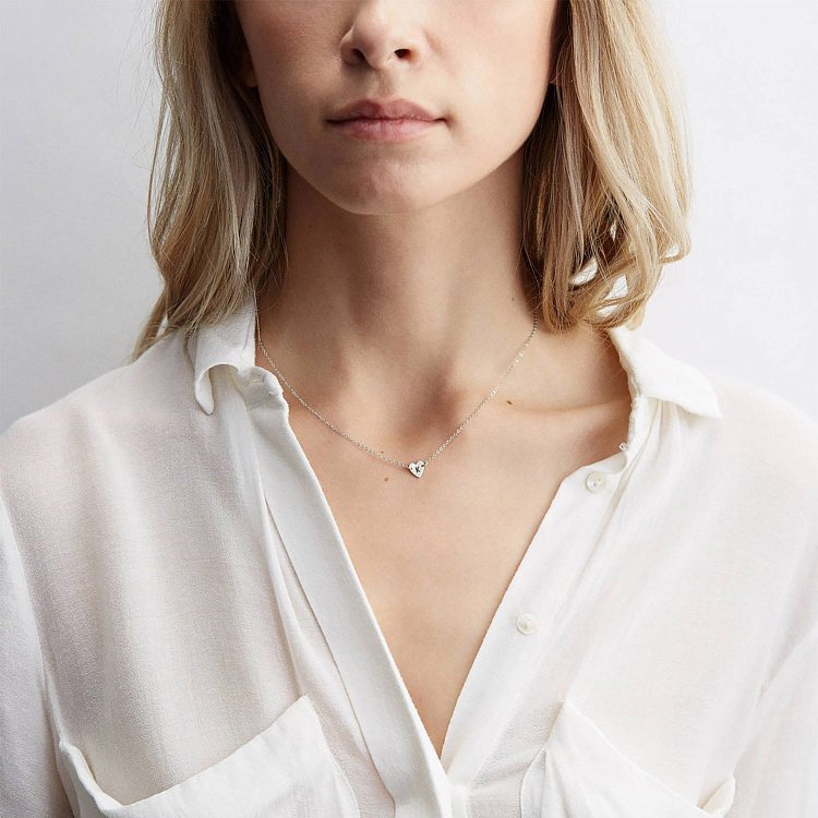 Срібне кольє Сердечко для гравіювання 18994 від ювелірного магазину Онікс - 6