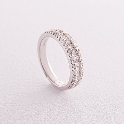 Кольцо в белом золоте с бриллианты кб0432nl