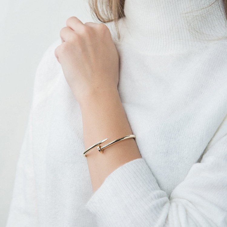 Золотой браслет "Гвоздь" б03577 от ювелирного магазина Оникс - 1