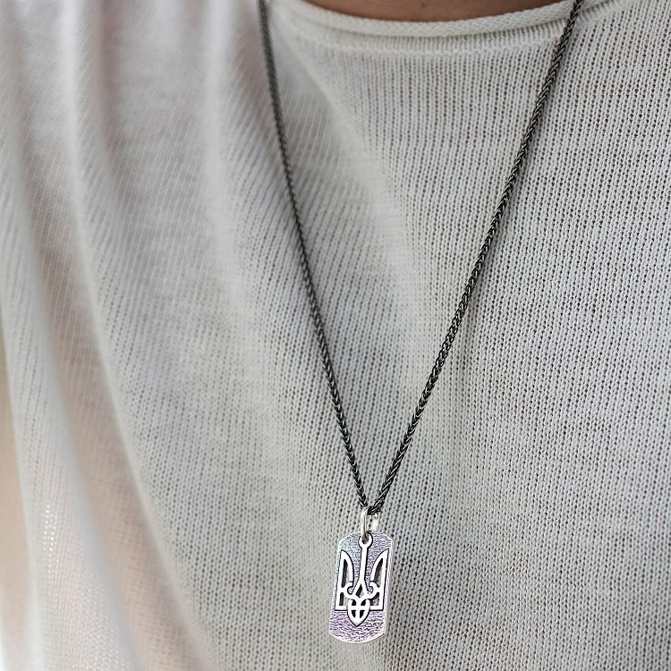 Серебряный жетон "Герб Украины - Тризуб" 133127 от ювелирного магазина Оникс - 1