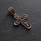 Православный крест с чернением "Распятие Христово. Икона Божией Матери" п03432 от ювелирного магазина Оникс - 10