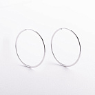 Сережки - кільця в білому золоті с09689 от ювелирного магазина Оникс