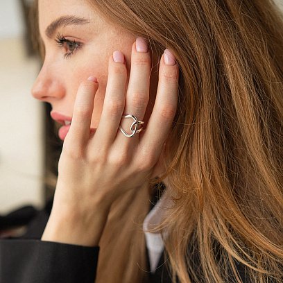 Кольцо "Мэдисон" в серебре 112696 №11