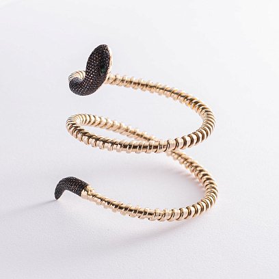 Браслет "Змія" в жовтому золоті б04784 №2