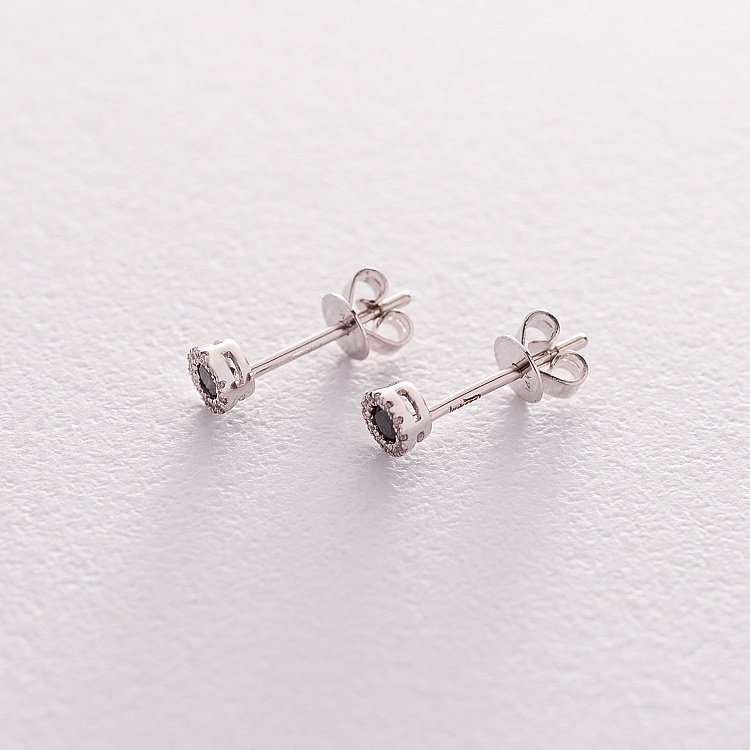 Золоті сережки-пусети з діамантами сб0311ca від ювелірного магазину Онікс - 1