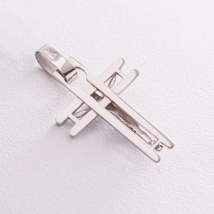 Серебряный крест "Распятие" Кр1500р - 1 Серебряный крест "Распятие" Кр1500р от ювелирного магазина Оникс - 1