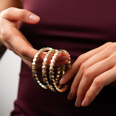 Браслет "Brianna" в желтом золоте (фианиты) б05788 №6