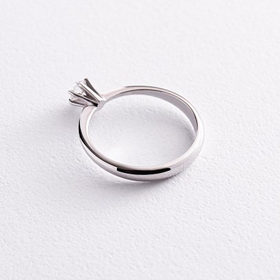 Заручальна золота каблучка з діамантом 25121121 №4