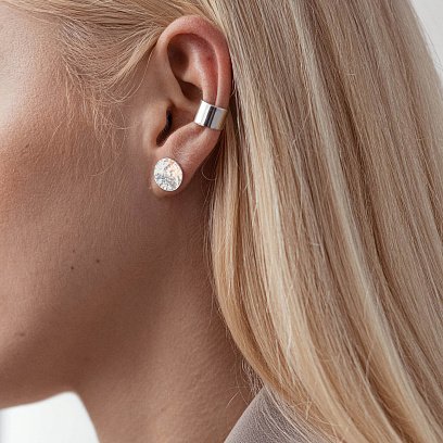 Серебряные серьги-пусеты "Солнечные зайчики" (маленькие) 123041 №2