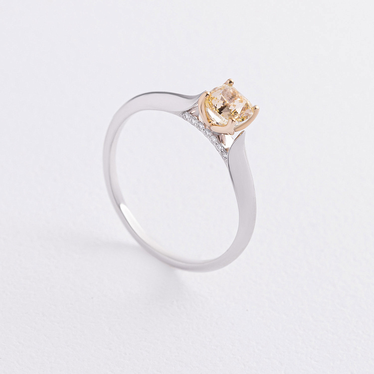 Заручальна золота каблучка з діамантами 244621123 від ювелірного магазину Онікс