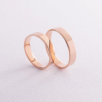 Золотое обручальное кольцо "Американка" (возможна гравировка) обр00002ш4