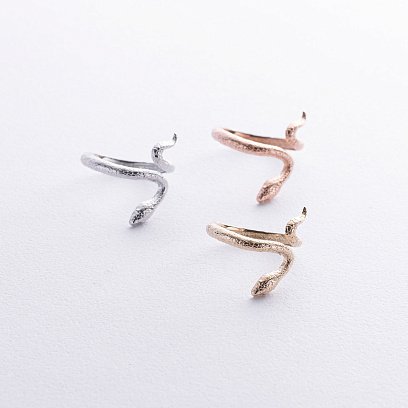 Кольцо "Змея" в желтом золоте к07994 №7