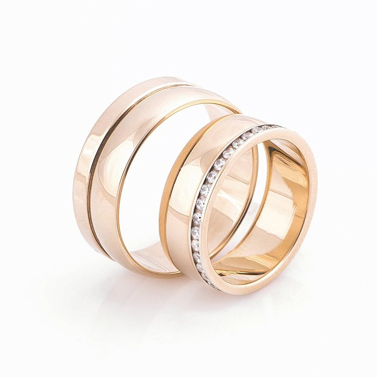 Золотое обручальное кольцо - фигурное обрю00088 от ювелирного магазина Оникс - 2