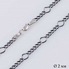 Серебряная черненая цепочка плетение Нонна 5+1 12593 от ювелирного магазина Оникс