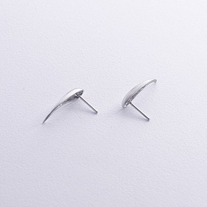 Срібні сережки - пусети "Момент" 122888 №4