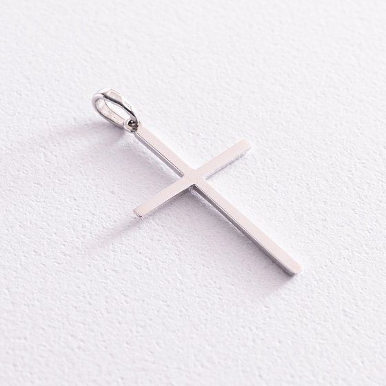 Крестик в белом золоте п03188 №3