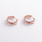 Серьги - кольца "Тереза" в красном золоте с09681 от ювелирного магазина Оникс - 1