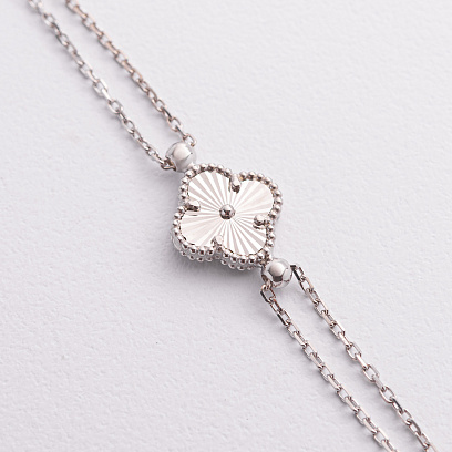 Серебряный браслет "Клевер" 141864 №2