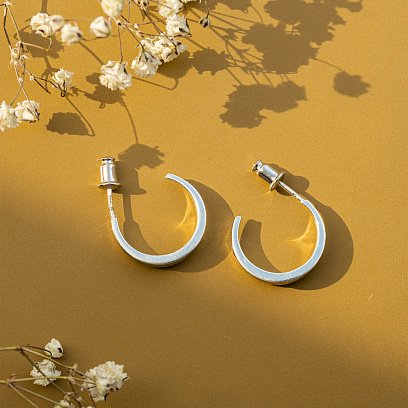 Срібні сережки - пусети "Сара" 122999 №9