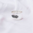 Серебряное кольцо с гравировкой "Перышко" 112143пер от ювелирного магазина Оникс - 3