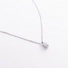 Серебряное колье "Капелька" 908-01302 от ювелирного магазина Оникс - 2