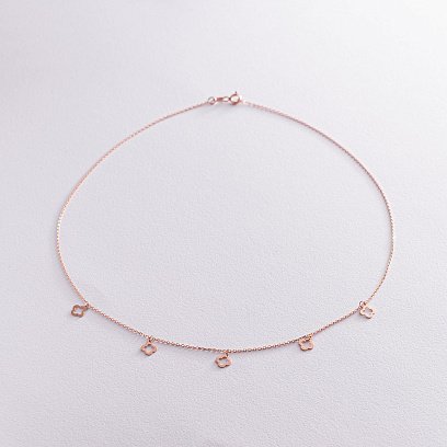 Колье "Клевера" в красном золоте кол01986