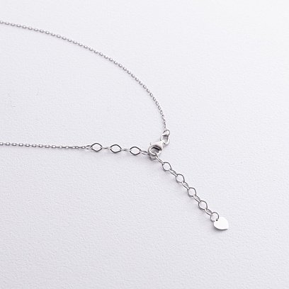 Серебряное колье с фианитом 18556 №5