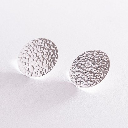 Серебряные серьги - пусеты "Теона" 123180 №4