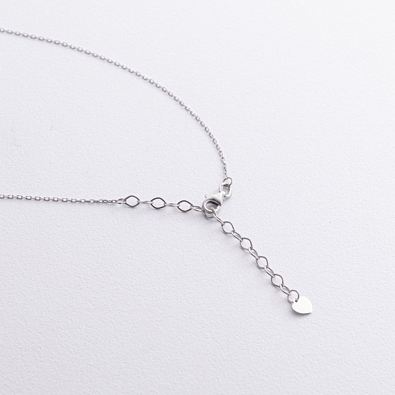 Серебряное колье с фианитом 18556 №5