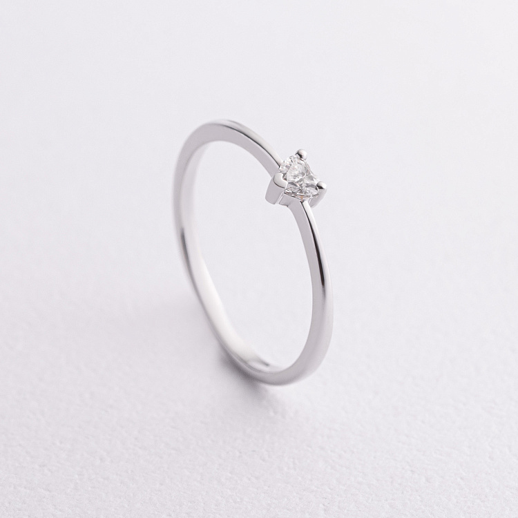 Помолвочное золотое кольцо "Сердечко" с бриллиантом кб0631ca от ювелирного магазина Оникс