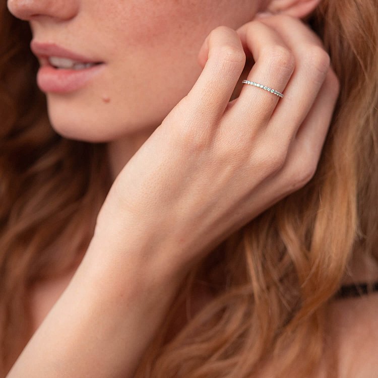 Кольцо с бриллиантами в белом золоте 101-10132(16) от ювелирного магазина Оникс - 2